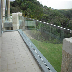 Aluminum U channel glass railing frameless glass railing system-A