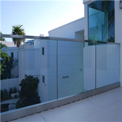 aluminum u base shoe side mounted tinted glass balustrade-A