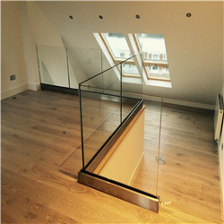 Outside Balcony Glass railing/Stainless Steel Handrail/ U Channel glass railing-A