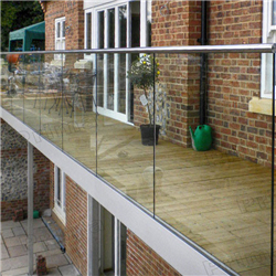 Frameless U Channel Glass Railing For Balcony-A
