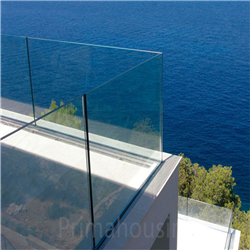 U channel glass balustrade frameless glass railing U channel glass-A