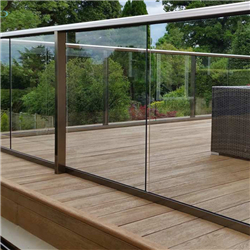 High Quality Balcony Aluminum U channel Tempered Glass Railing -A