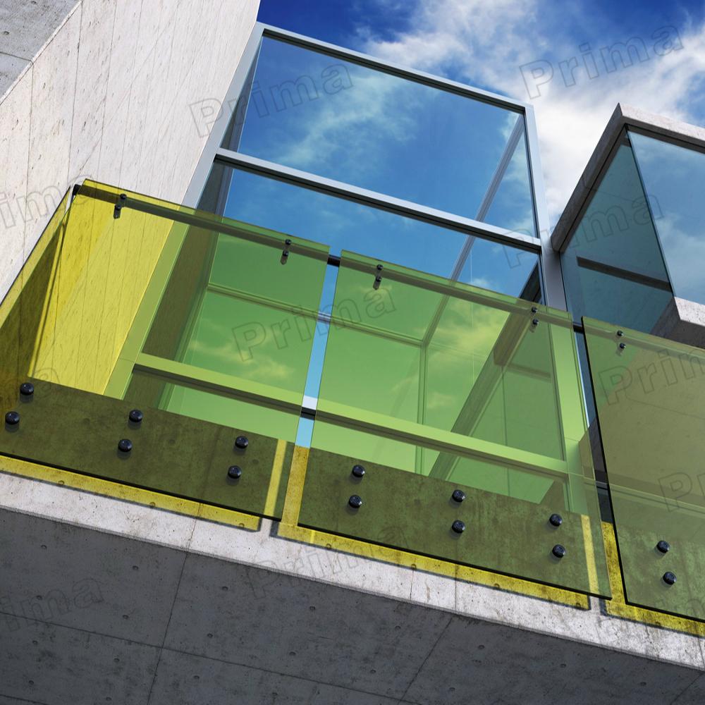 S-Modern House  Design Stainless Steel Standoff Glass railing