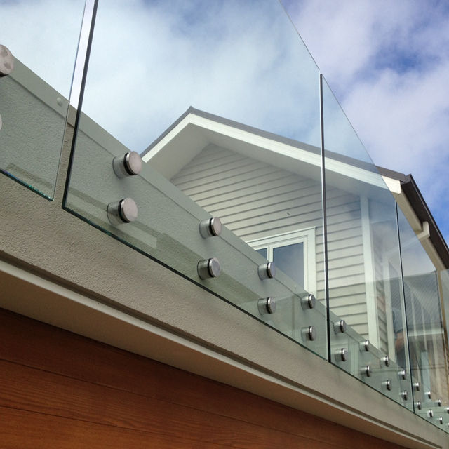 S-Frameless Tempered Glass Standoff railing For Balcony 