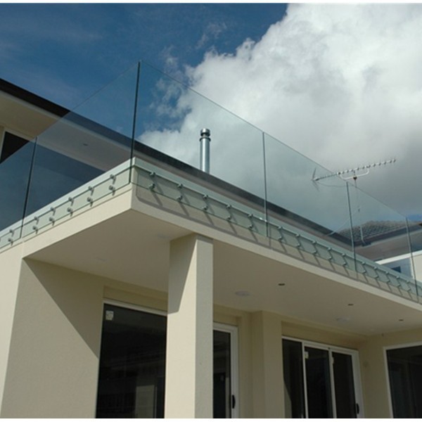 S-Customized standoff hardware glass railing Foshan factory