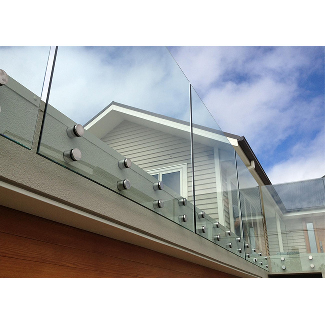 S-Indoor and outdoor popular stainless steel standoff glass railing use for balcony