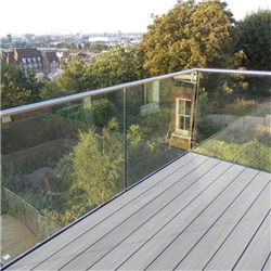 outdoor easy to install strong-wind against Balustrade Glass Railing aluminum u channel glass railing-A