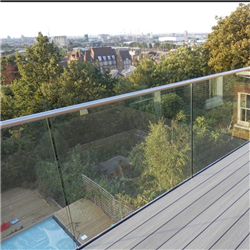 Top selling U channel glass balustrade staircase / balcony balustrade tinted glass railing design-A