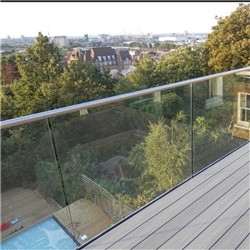Top selling U channel glass balustrade staircase / balcony balustrade tinted glass railing design-A