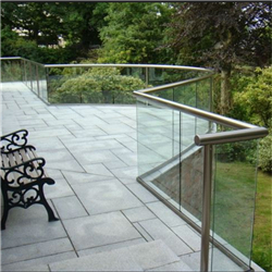 Top selling Aluminum U channel glass railing 304 Stainless Steel-A