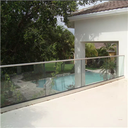 Manufacturer Aluminium U Channel Glass Balustrade Frameless 12mm Glass Railing-A