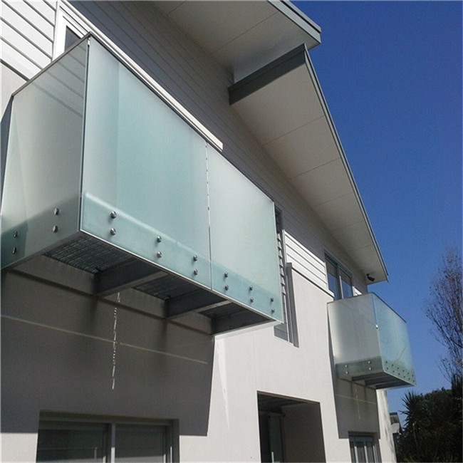 S-Standard Frameless glass railing for balcony fence standoff glass railing