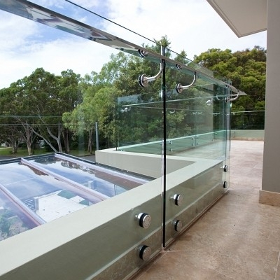 S-Standoff widely used tempered frameless glass railing in modern design