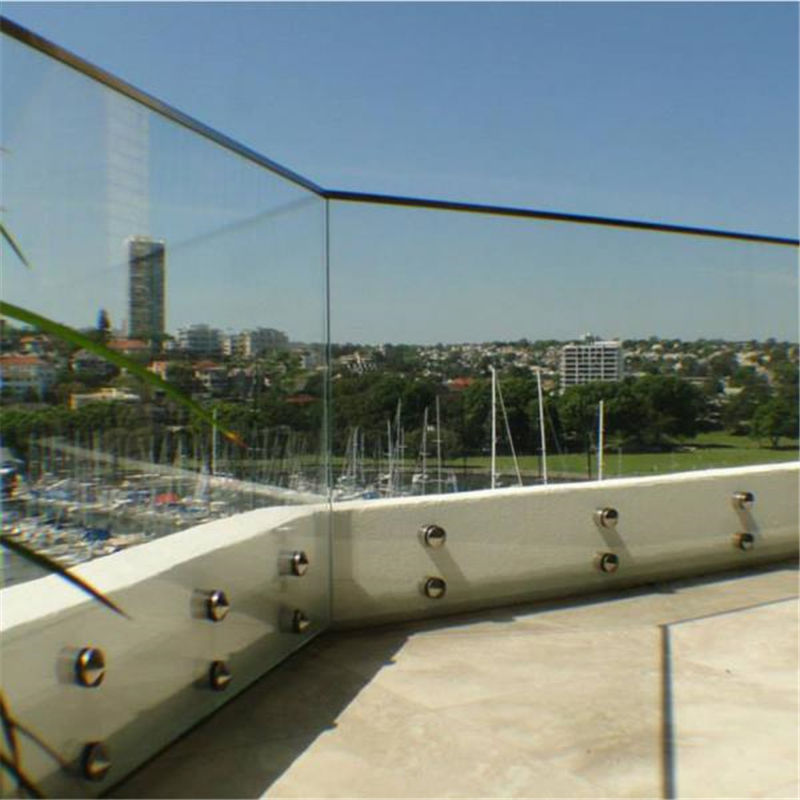S-Simple Design Standoff Frameless Tempered Glass railing at low price