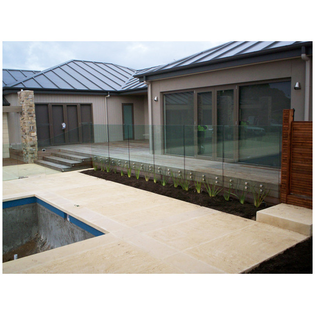 S-Glass standoff for stair or balcony railing