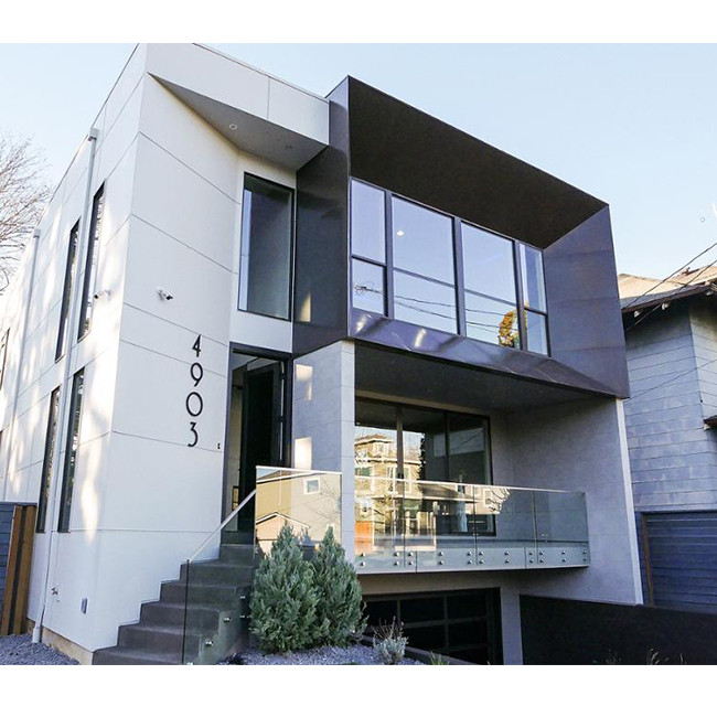 S-Tempered Glass Stair railing Interior Standoff Glass railing