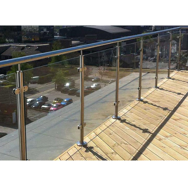 S-Modern Frameless glass balusters indoor glass railing