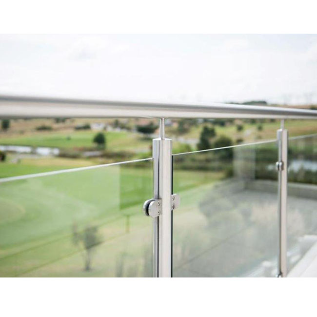 S-T stair stainless steel glass railing baluster staircase stainless steel handrail design