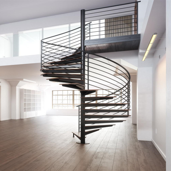 J-Competitive price wood treads spiral staircases in Foshan 