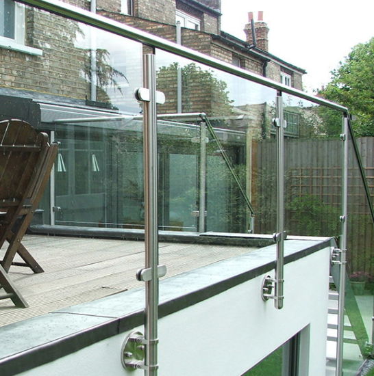S-Stainless steel glass railing/handrail post