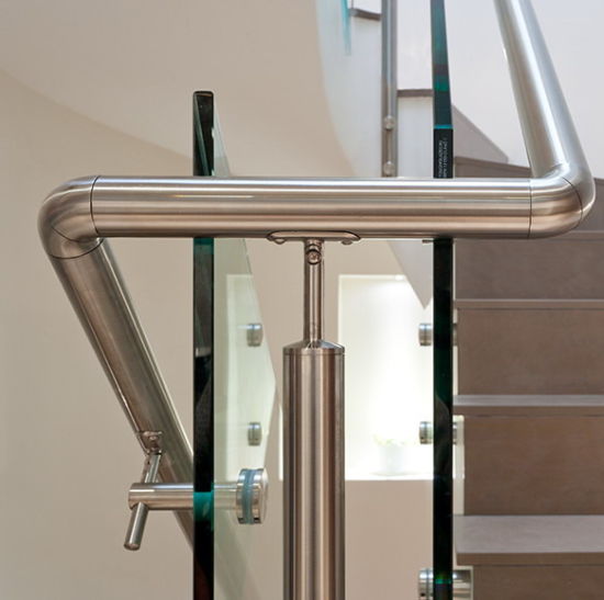 S-Beautiful stainless steel railing systems glass post railing balcony railing