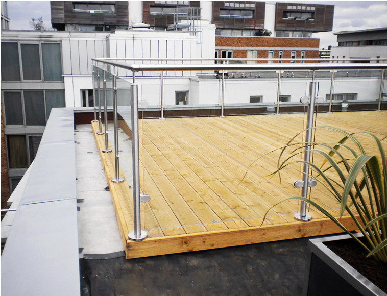 S-Round fascia post railing posts terrace railing designs glass fittings