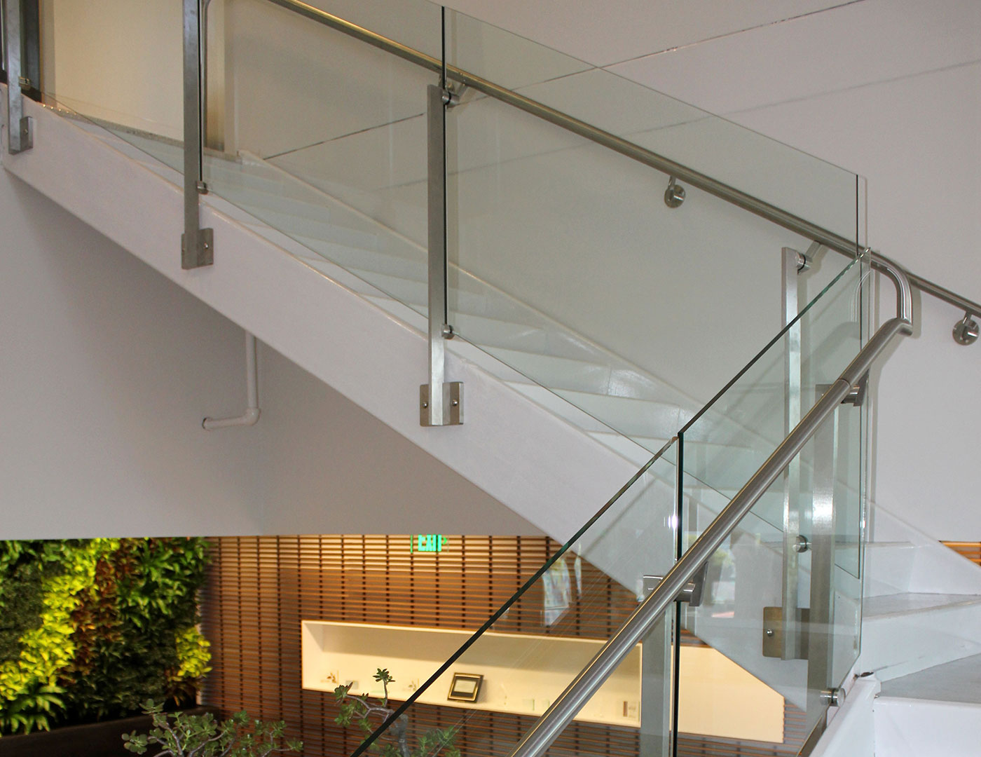 S-Home Indoor Tempered Glass Staircase Railing with Posts Interior Transparent Clear Acrylic Plastic Stair Banisters Balustrades