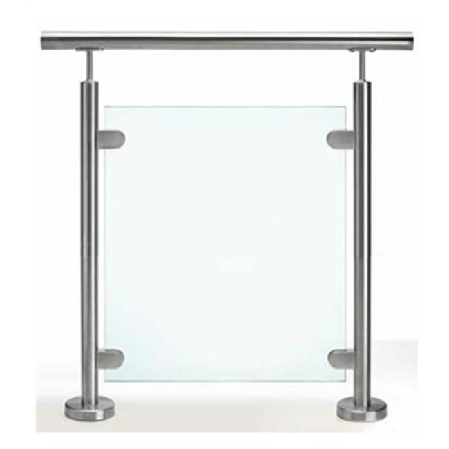 S-Aluminum post tempered glass railings