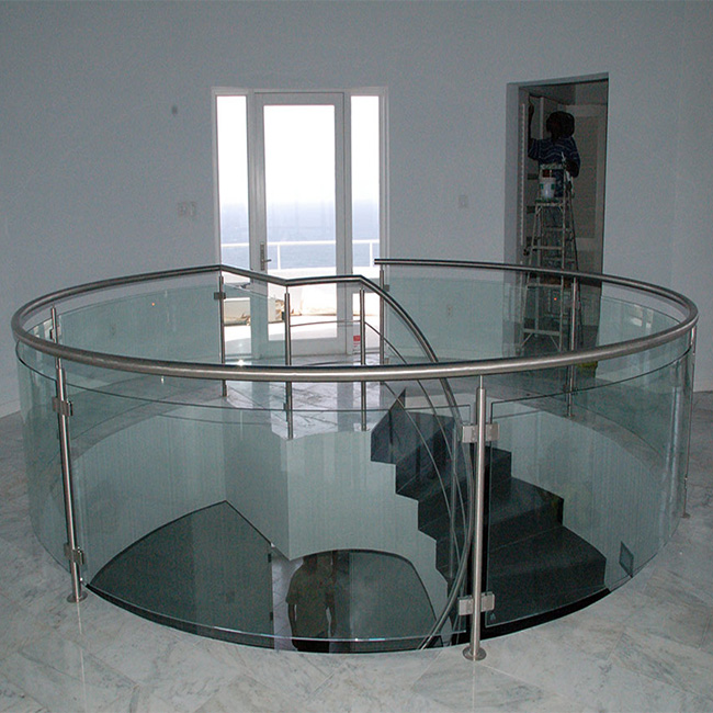 S-Morden Exterior Cheapest Handrail Baluster Laminated Deck Balcony Glass Railing Design