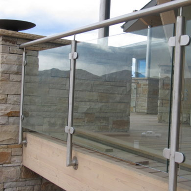 S-Modern Post Glass Balustrade Customized Aluminum Glass Railing