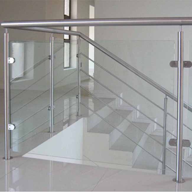 S-Modern Design Stainless Steel Balcony Glass Railing with Post