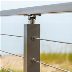 Steel Cable Railing Design Wrought Iron Stainless Steel Balcony/deck/staircase Railing 850-1200mm Flooring mounted-A