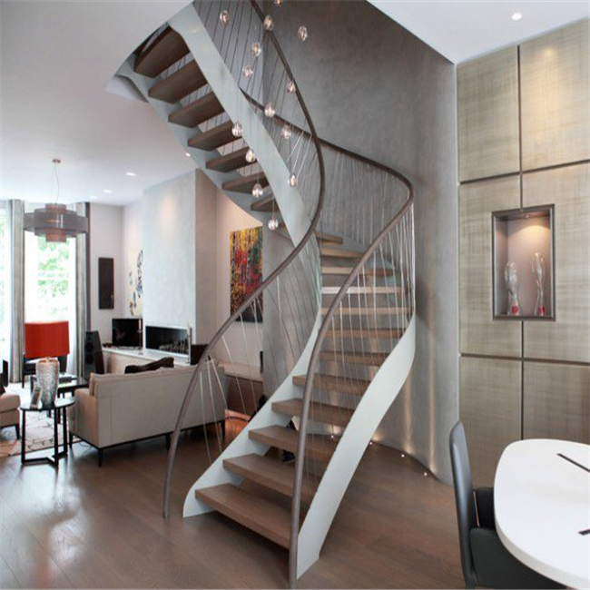 J- Modern design high quality curved staircase design