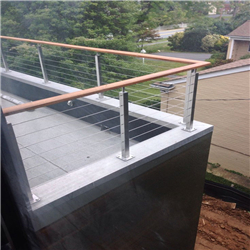modern simple stainless steel balcony stair deck/cable railing stainless steel staircase handrail design-A
