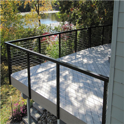 roof deck railing design steel railing with 4/6mm wire cable-A