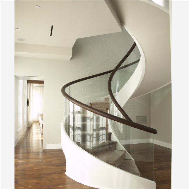 J-popular modern lobby curved stairs design 