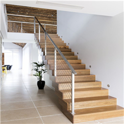 Contemporary stair railings stainless wire handrail for indoor stairs-A