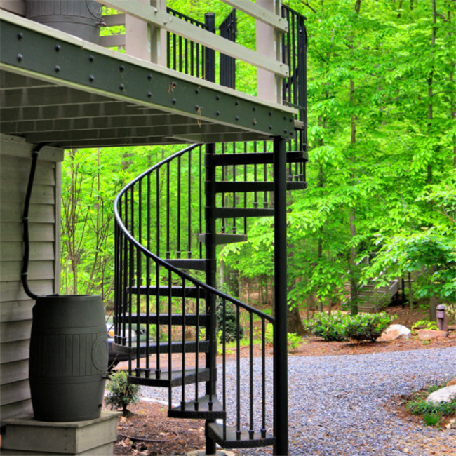 J-glass stairs spiral stairs outdoor spiral stair