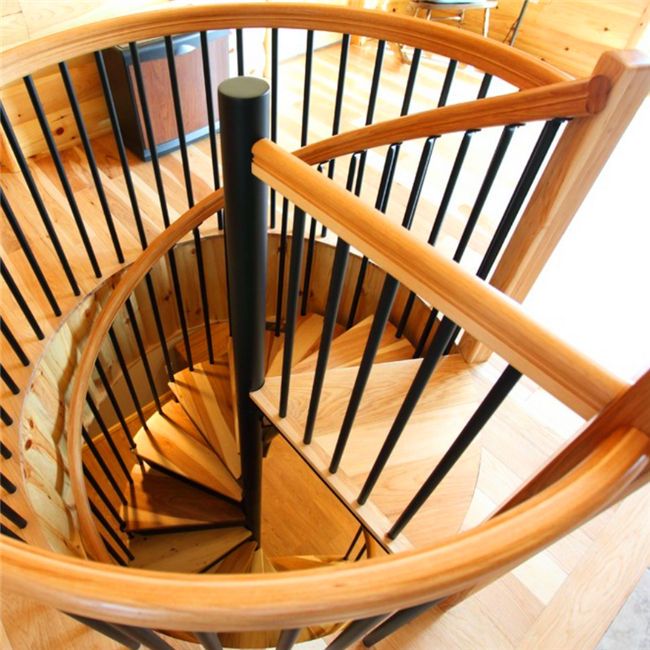 J-New design led light spiral stairs spiral stairs wood