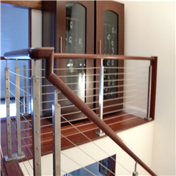 Exterior balcony stainless steel cable deck railing design/wire rope handrail/staircase railing-A