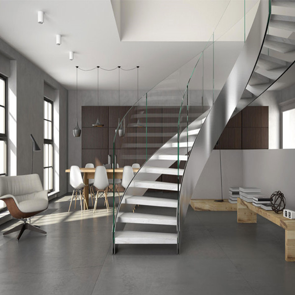 J-Prima design metal stair railing indoor curved staires