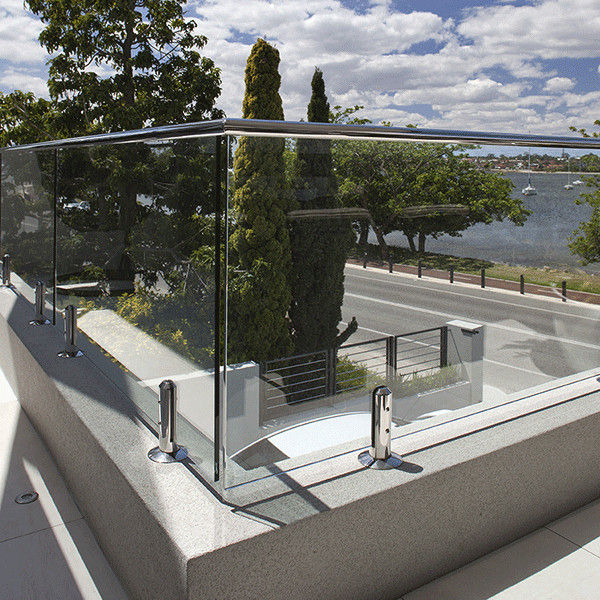 S-Modern spigot glass railing with stainless steel grade 304/316 spigot and tempered glass
