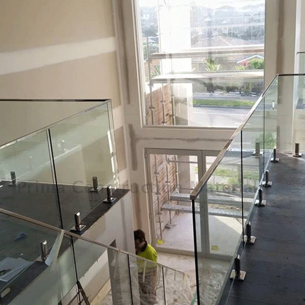 S-Indoor stair plexiglass spigot boat stainless glass railing