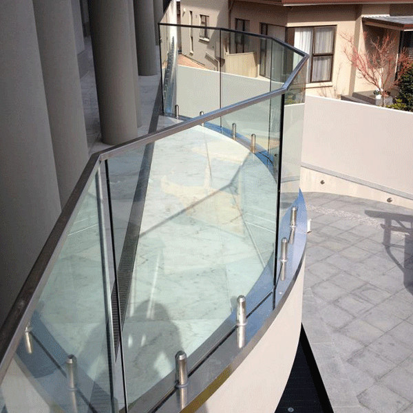 S-Frameless tempered stair glass railing prices for terrace balcony swimming pool