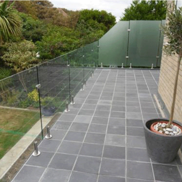 S-Glass balcony/terrace railing with stainless steel spigot designs