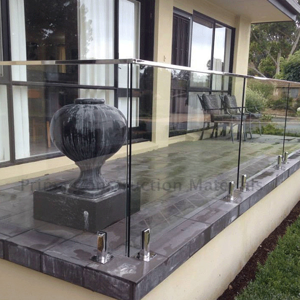 S-Reasonable prices tempered glass railing with spigot
