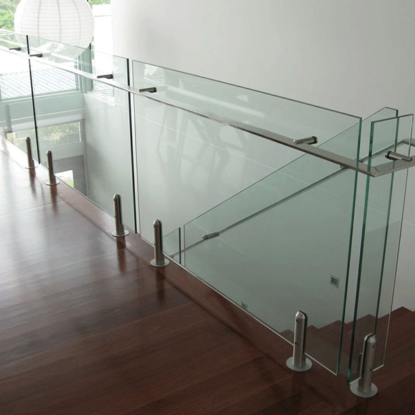 S-Balcony 316stainless steel spigot toughened glass balustrades with stainless steel handrail