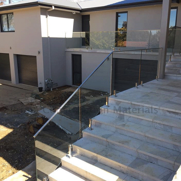 S-Stainless steel glass balustrade 12mm glass spigots