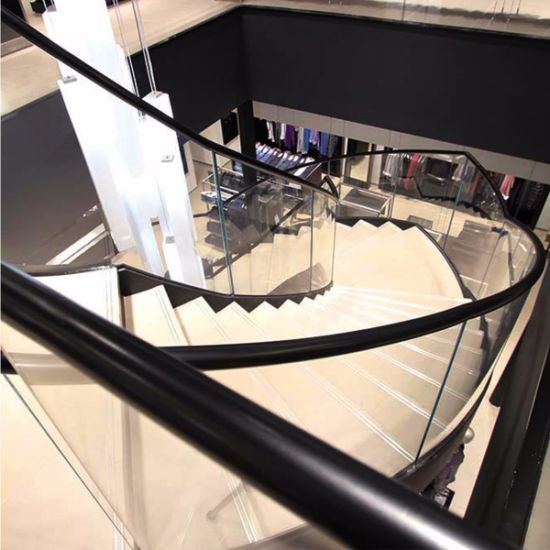 J- modern stainless steel Arc staircase