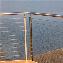 custom stainless steel deck wire rope cable balustrade railing fencing square post fittings-A